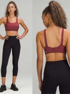 Lululemon Run Times Burgundy Bra 34DD